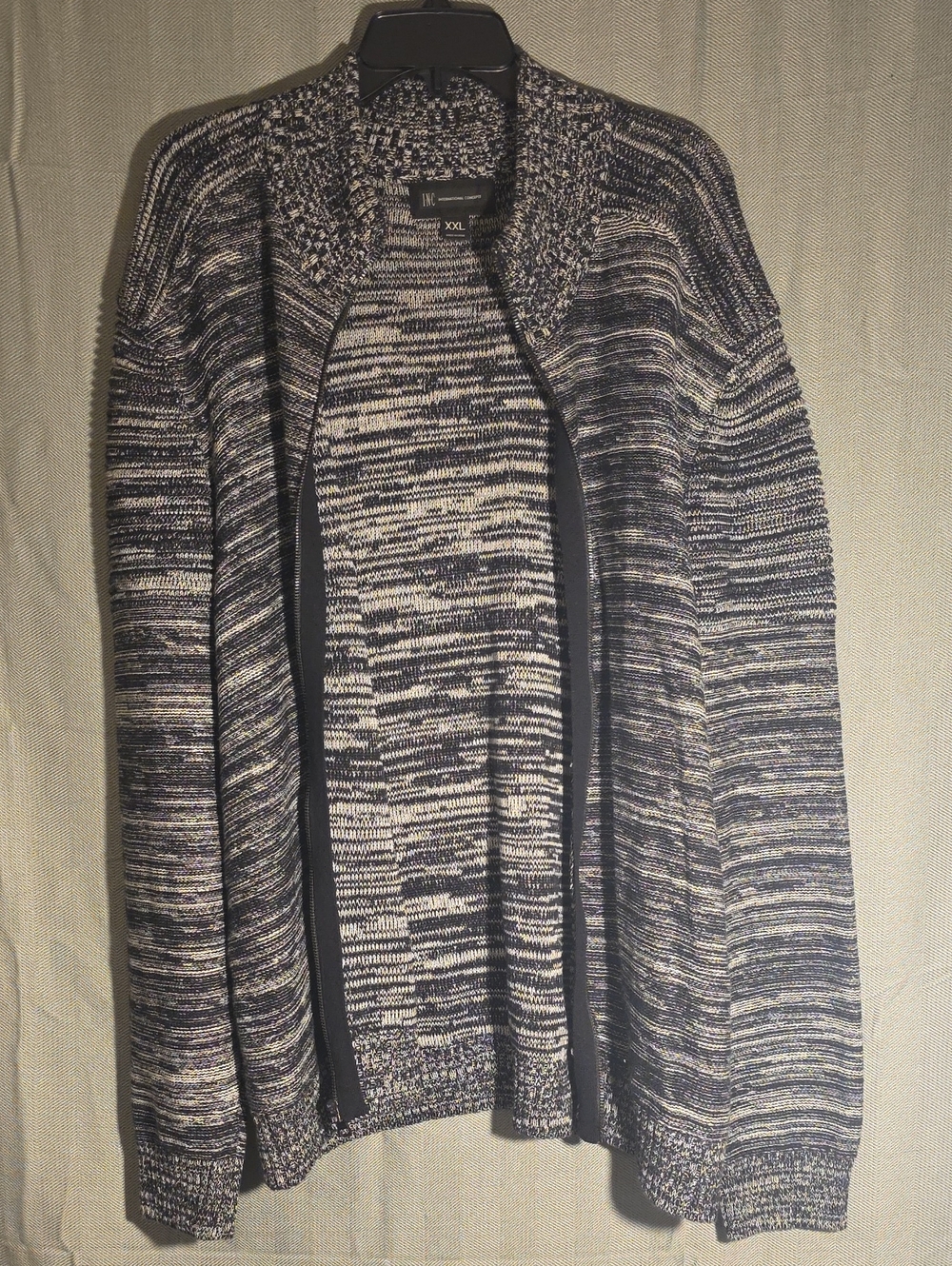 Marled Open-Front Sweater